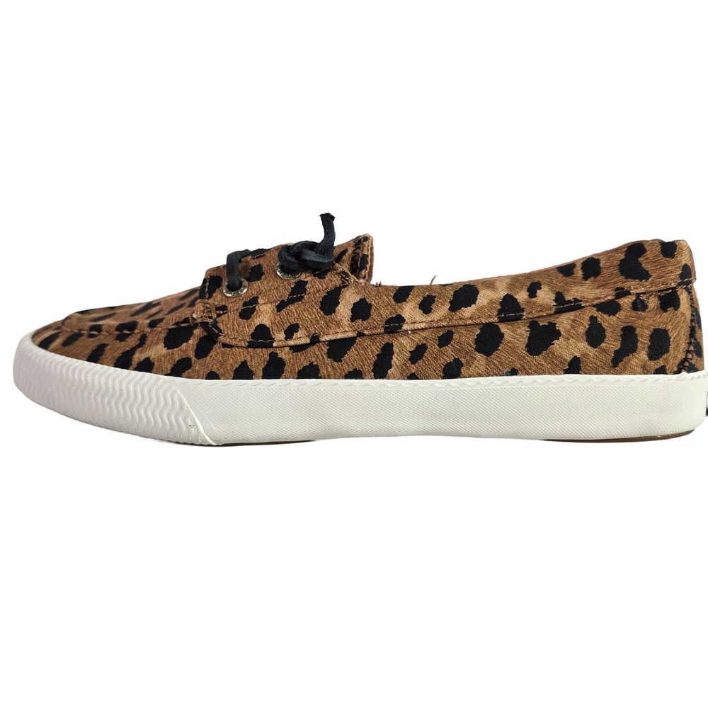Sperry Lounge Away 2 Animal Leopard Slip On Women's Size 7.5 Sneaker RARE